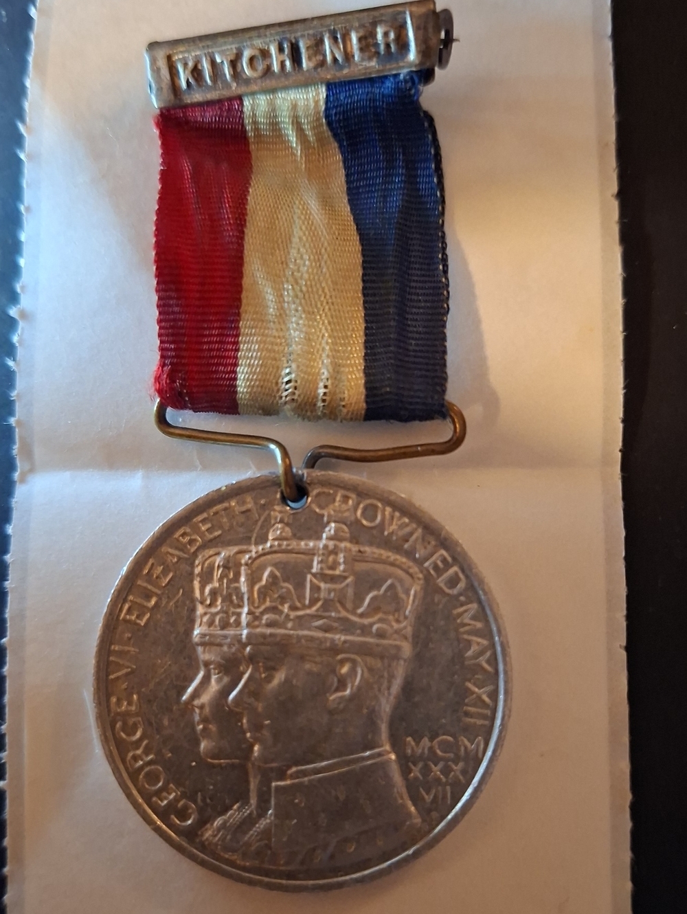 1937 Coronation Medal For King George VI & Q. Elizabeth In Kitchener Ontario